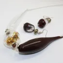 Комплект украшений Золото в шоколаде колье и серьги