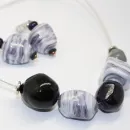 Комплект украшений "Серая дымка"