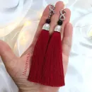 Серьги-кисти "В ритме сердца"