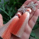 Серьги-кисти "Танец мотылька"