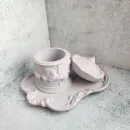 Интерьерный набор из гипса - поднос+шкатулка