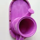 Поднос и кашпо из гипса.