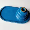 Поднос и ваза для сухоцветов из гипса