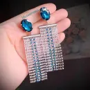 Клипсы «Брызги бирюзовых звезд»