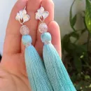 Серьги-кисти «Небесные лепестки».