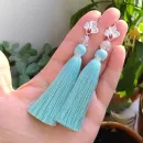 Серьги-кисти «Небесные лепестки».