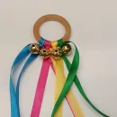 Сенсорное Монтессори-кольцо с бубенцами и лентами