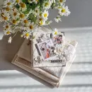 Подарочный набор ручной работы фотоальбом, фоторамка и открытка