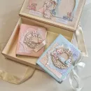 Два фотоальбома для мальчика и девочки. Две фоторамки на крышке коробки.