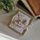 Фотоальбом ручной работы на 30 фотографий в подарочной упаковке с открыткой