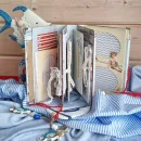 Фотоальбом ручной работы в морском стиле, упакован и с открыткой