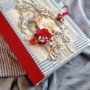 Фотоальбом ручной работы в морском стиле, упакован и с открыткой