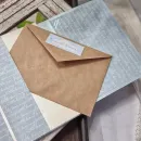 Фотоальбом ручной работы в подарочной упаковке с открыткой