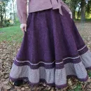 Юбка полушерстяная в стиле бохо. Юбка на осень-весну