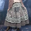 Юбка в стиле бохо. Юбка из полушерсти на осень-весну