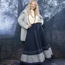 Юбка из полушерсти в стиле бохо. Юбка на осень-весну