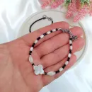 Браслет женский из перламутра и шпинели