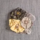 Текстильная брошь в стиле бохо