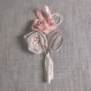 Текстильная брошь в стиле бохо