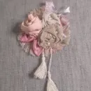 Текстильная брошь, бохо стиль.