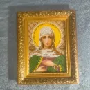 Православная икона, вышитая бисером Ниталия