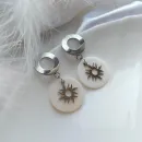 Серьги с перламутром "Солнечное затмение"