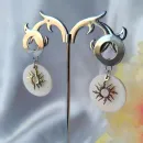 Серьги с перламутром "Солнечное затмение"