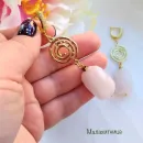 Серьги с розовым кварцем «Любовное настроение».