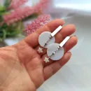 Серьги с перламутром "Лунное затмение"