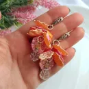 Серьги с хрусталем "Жаркие росы"