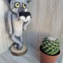 Игрушка Волк из шерсти