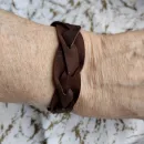 Браслет кожаный плетеный унисекс