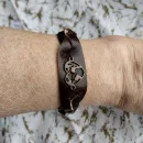 Браслет из натуральной кожи комбинированная косичка