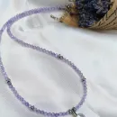 Чокер лавандовый из фианита с подвеской циркония