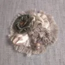 Текстильная брошь, бохо стиль.