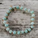 Браслет из ларимара с кварцем