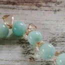 Браслет из ларимара с кварцем