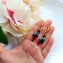 Серьги с риолитом (яшма камбаба) "Лаура"