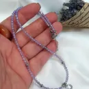 Чокер лавандовый из фианита с подвеской циркония