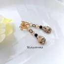 Серьги из ортоклаза и агата "Слуги Амура"