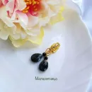 Серьги с риолитом (яшма камбаба) "Лаура"