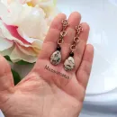 Серьги из ортоклаза и агата "Слуги Амура"