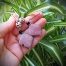 Серьги с родонитом "Сладкий флирт"