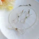 Комплект чокер и серьги бантики