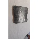 Панно из массива дерева сосна, структурная паста, под лаком. Черное, арт объект профиль лица девушки