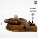 Ночник ручной работы из дерева "Ретро руль"