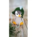 Вязаный Пингвинёнок из плюшевой пряжи ручная работа