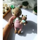 Игрушка вязаная ручная работа "Капибара с малышом"