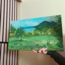 Картина ручной работы "Желтый вечер"