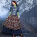 Юбка в стиле бохо. Юбка с подъюбником